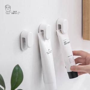 1+1+1 라운드 치약걸이 욕실 튜브 치약꽂이 무타공 클립형 거치대 홀더
