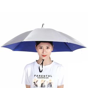 머리에쓰는 우산모자 자외선차단 머리우산 암막양산 77cm EVA 여름 햇빛가리개