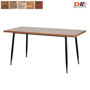 이플S 블랙 1600 MDF 테이블 (5가지 상판) / 업소용 스텐 실버 식당 가게 업소
