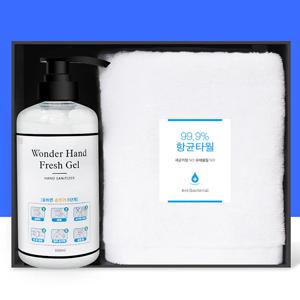 항균수건 1매 손소독제500ml 선물세트2p
