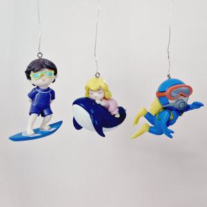 어항장식 둥둥떠다니는 서핑보이 고래소녀 잠수부 어항꾸미기 열대어 구피 수족관