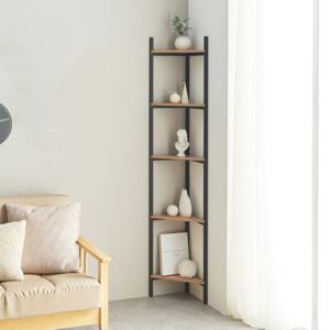 클레오 삼각/사각 코너장 5단 모서리 코너 틈새 수납장 책장 선반 2colors