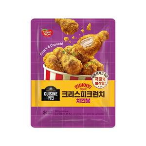퀴진 인싸이드 크리스피크런치 치킨봉 310g 3개