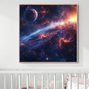 은하수의 불꽃 그림 알루미늄액자 행성 남아 아이방 키즈 카페 꾸미기 인테리어 액자