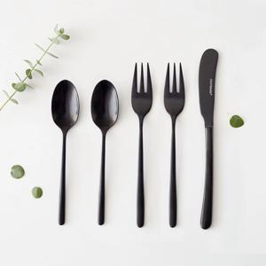 빈티지블랙 커트러리 디저트 3종 5P세트 (티스푼+케익포크+버터나이프)