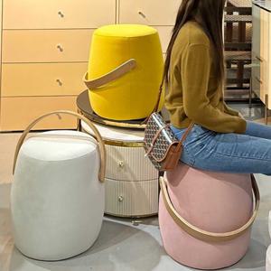 항아리스툴 3colors 화장대의자 원형 패브릭 의자 1인용 보조 좌식 간이 쇼파 인테리어