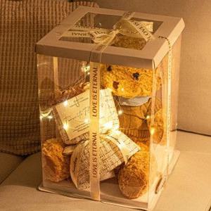 장미꽃 이벤트용 푹신푹신 곰돌이 LED 향기나는 비누꽃다발(2size)