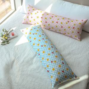 인견 아이스 체크플라워 사각 바디필로우 2colors, 4size