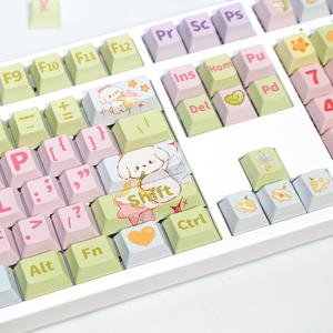 강아지 키캡 퍼피 키캡 봄 꽃 귀여운 캐릭터 키캡 Cherry 프로파일