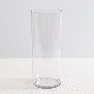 PET 원형 원통 긴 화병 실린더 12x30cm 조화꽃 전용 꽃병 투명