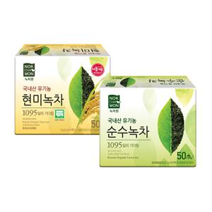 유기농현미녹차 50티백+유기농순수녹차 50티백