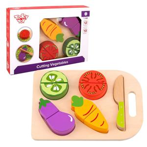 야채 자르기 / 찍찍이 주방놀이 당근 가지 토마토 피망
