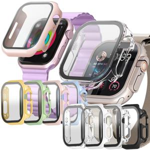 애플워치 일체형 컬러 쉴드 풀커버 44mm강화유리 케이스