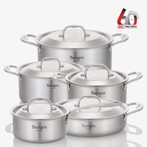 프리미엄 베르겐 Bergen 통5중 스텐 냄비 5종세트