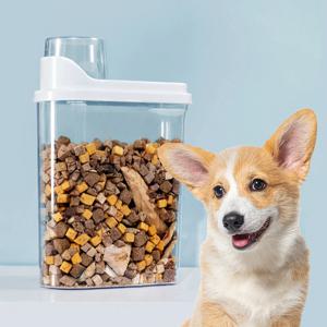 반려동물 강력밀폐 투명사료보관통 2.5L