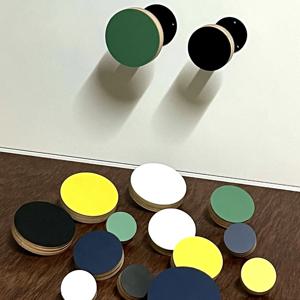 벽걸이 코트랙 벽후크 벽옷걸이 원형후크 옷가게 소품 원목 철제 3size 5color