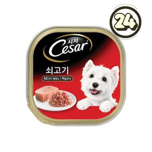 강아지사료 캔사료 100g x24개 닭고기 양고기 쇠고기 참치 치즈 불고기등