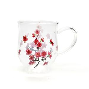 레트로 유리컵400ml 매화