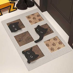 [해외] 고양이 입체 PVC 현관 발매트 코일 매트