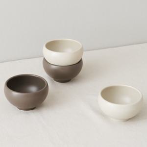 메이 무광 도자기 다이어트 밥그릇 작은 소식 공기 밥공기 귀여운 그릇