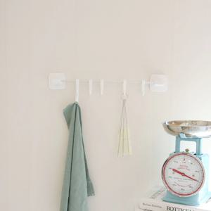 화이트 다용도 키친툴 정리 5구 걸이