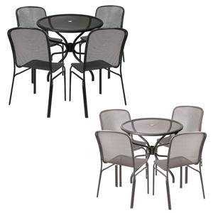 야외테이블세트 4인식탁세트 파라솔용 티탁자 원형 철제 카페 펜션 정원가구 S0021094E