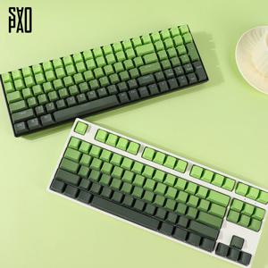 OEM 말차 그라디언트 측각 LED투과 키캡 PBT 이중사출 (104키)