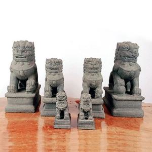 해태 회색 한쌍(중/소) 해태상 해치 조각상 풍수 화재예방