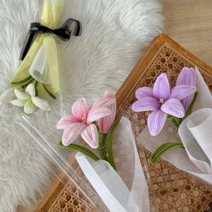 백합 한 송이 모루 꽃다발 DIY 패키지 동호회 방과후 간단한 선물
