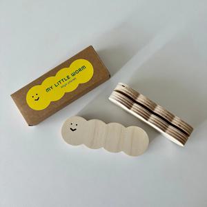 애벌레 엽서 사진 꽂이 우드 거치대 자작나무 소품 홀더