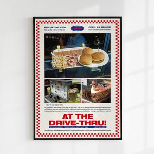 햄버거 포스터 미국 레트로 인테리어액자 Burger DT