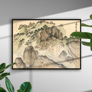 풍경화 그림 자연 산수화 동양화 한국화 풍속화 민화 여름 풍경 그림 인테리어 포스터 액자