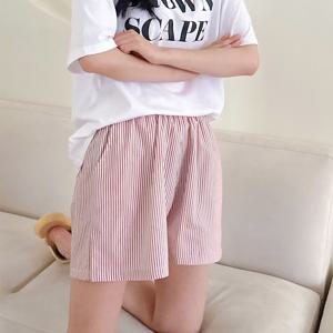 여자 여름 스트라이프 3부 반바지 국산 잠옷 홈웨어 2size, 5color