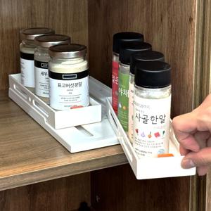 회전 슬라이딩 선반 양념통 냉장고 싱크대 하부장 주방 정리