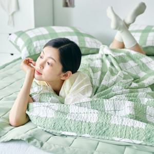 모기기피 솔솔 냉감 뱀부서커 차렵이불세트 SS/Q 4컬러 (쿨링/통기성/안티버그)