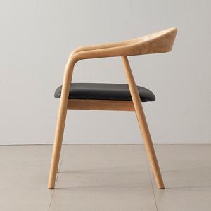 로뮤 고무나무 원목 가죽 의자 예쁜 식탁(다크그레이)