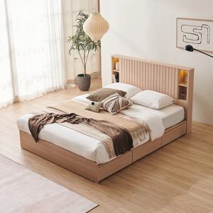 루버온 LED 호텔침대 루버형 K세트(사이드패널2+휴 플랫탑매트)