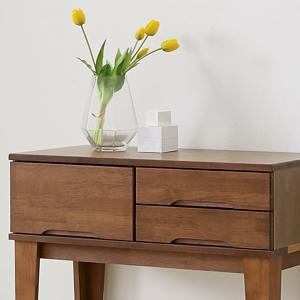 레빈 원목 콘솔 미니 테이블 폭좁은(입식형/B형/월넛)