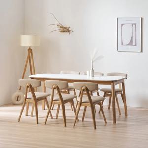 한샘몰pick 보니애 오로라 세라믹식탁 세트 6인용 양면 포세린 애쉬 1800 (의자6)