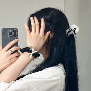 발렛코어 발레코어 룩 리본 머리끈 머리핀 스크런치 헤어핀 곱창밴드 12color (쉬폰)
