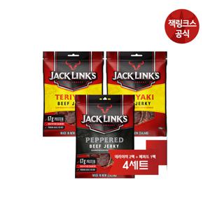 잭링크스 데리야끼 져키 100g*2팩 + 페퍼드 져키 100g*1팩_ 4세트