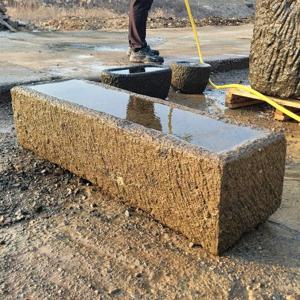 직사각 돌확(100cmx30cmx25cm)수반 구시 돌구유 물확 돌수반