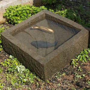 정사각형 돌확(60cm)어항 미니연못 수경재배 구시 구유 물확 수반