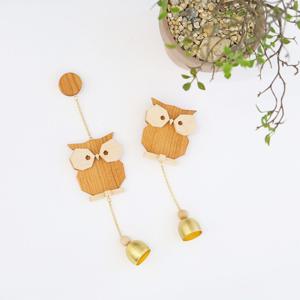 부엉이 도어벨 모빌 문종 현관종 풍경