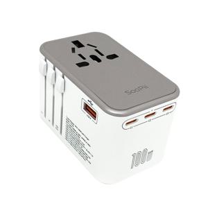 Soopii GaN 65W 100W PD 여행용 멀티플러그 어댑터 TA100