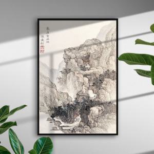 동양화 산수화 풍경화 자연 그림 포스터 일본 일러스트 액자 힐링 기도 풍경그림 인테리어
