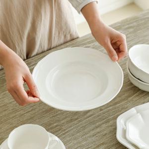 마티앙 크림 화이트 플레인 예쁜 수입 그릇 카페 파티 브런치 디저트 플레이트 파스타볼