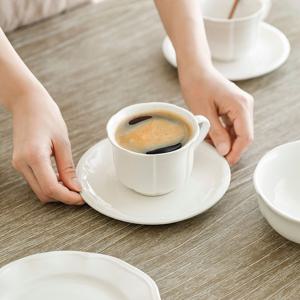 마티앙 크림 화이트 플레인 예쁜 수입 그릇 카페 파티 브런치 디저트 플레이트 찻잔 컵앤소서