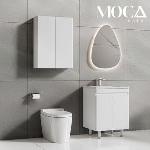 이븐 엣지 욕실장 욕실수납 욕실인테리어 여닫이장 라운드 욕실 욕실수납장 W600 H800