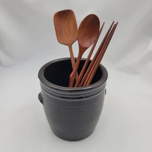 도자기 수저통 옹기 물빠짐 조리도구통